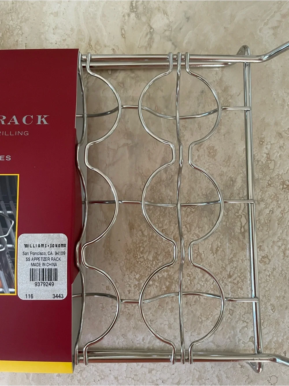 NWT Williams Sonoma Stainless Steel Appetizer Grill Rack
